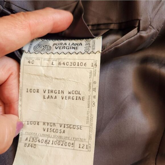 Vintage ZENIO collezione   double-breasted virgin wool blazer mens Sz 40L - Picture 9 of 13